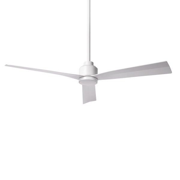 Wac Clean Indoor and Outdoor 3-Blade Smart Ceiling Fan 54in Matte White with Remote Control F-003